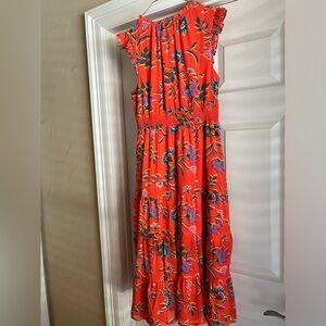 Floral midi dress, brand is sugar lips